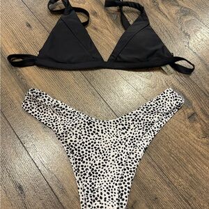 Zaful Black and White Bikini Set